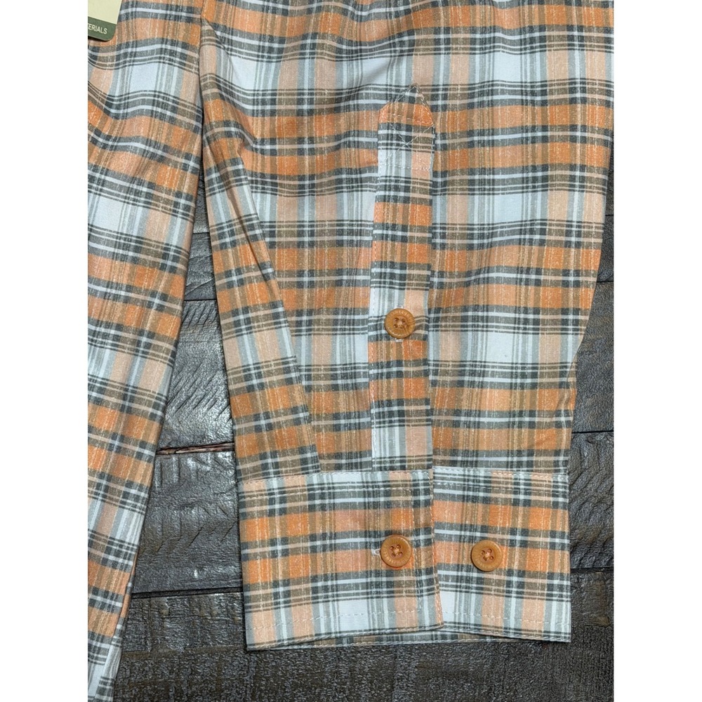 Reel Legends Performance Shirt Mens XL Orange Plaid NWT UPF 50 RDM1088 - Picture 9 of 9